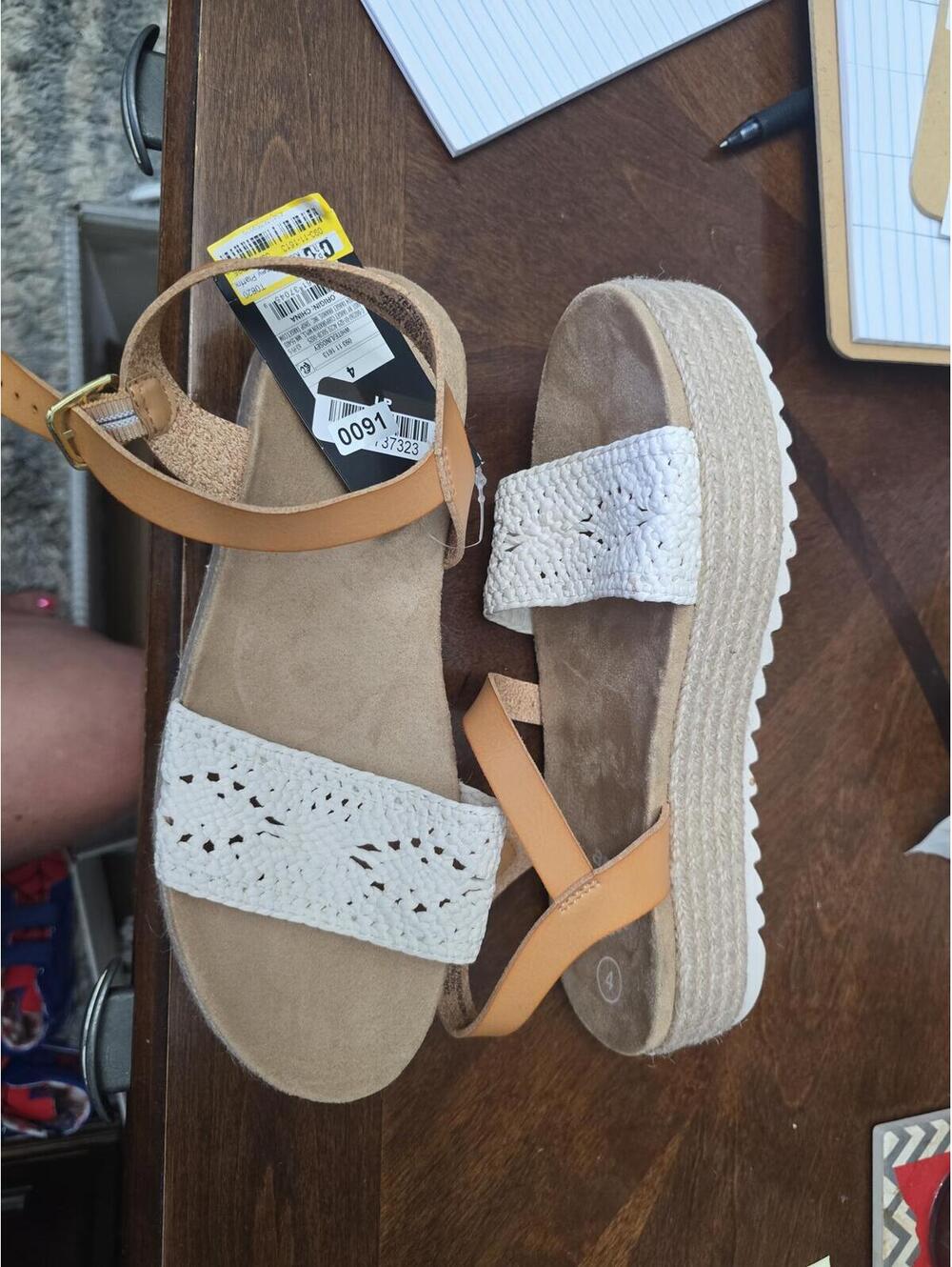 Size 4 brand new, big kid, sandals from target item 91 bin 11